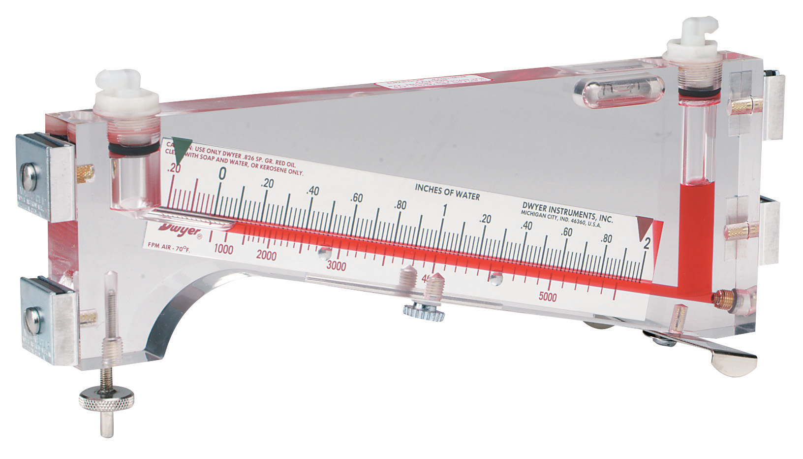 Комплект жидкостных манометров для измерения скорости воздуха Dwyer Durablock 100AV