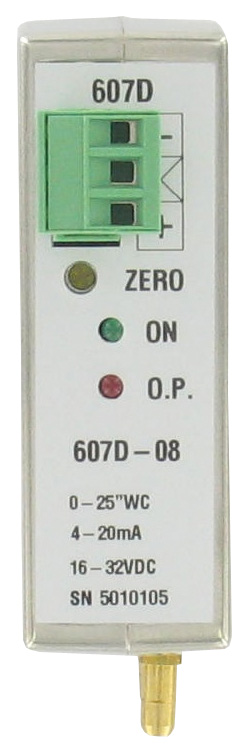 Дифференциальный датчик перепада давления воздуха и газа 4-20 мА на DIN-рейку Dwyer 607D