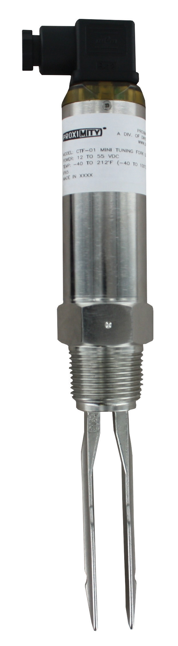 Компактный регулируемый вибрационный сигнализатор уровня жидкости, сыпучих материалов и порошка IP65 Dwyer CTF