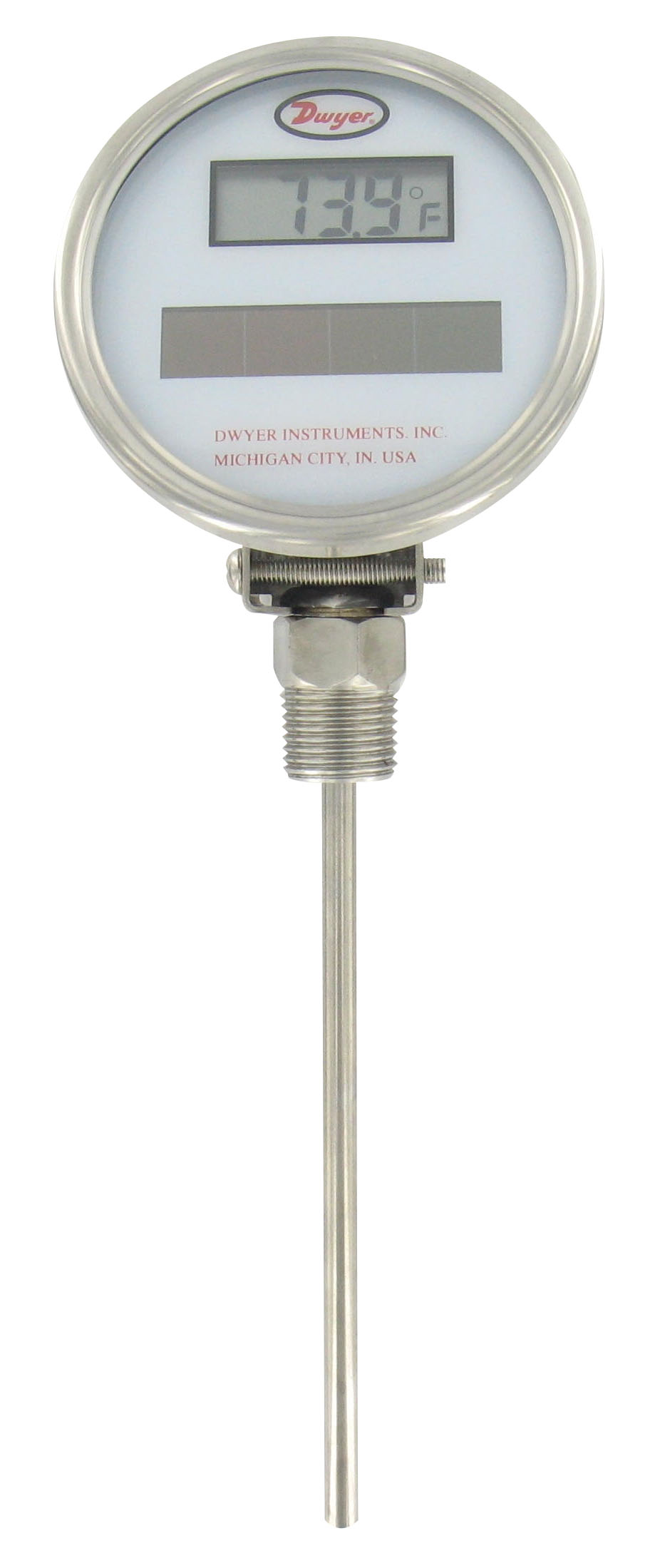 Цифровой биметаллический термометр с солнечной батареей Dwyer DBT