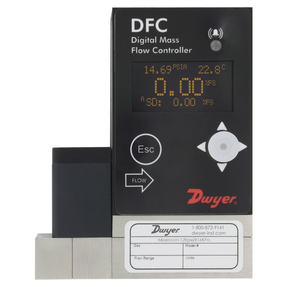 Электронный контроллер-регулятор массового расхода газа DWYER DFC