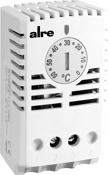 Механический биметаллический термостат для установки в распределительный шкаф ALRE