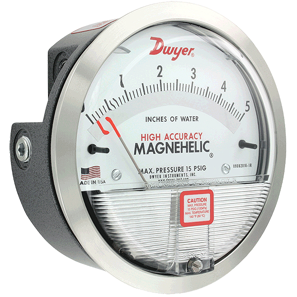 Высокоточный манометр дифференциального давления воздуха и газа DWYER Magnehelic 2000-НА