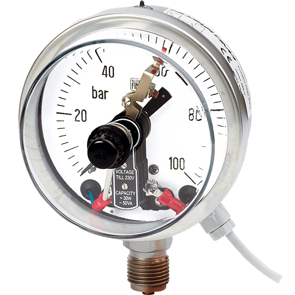 Электроконтактный манометр давления жидкости и газа NUOVA FIMA MN14/18 DN100-150